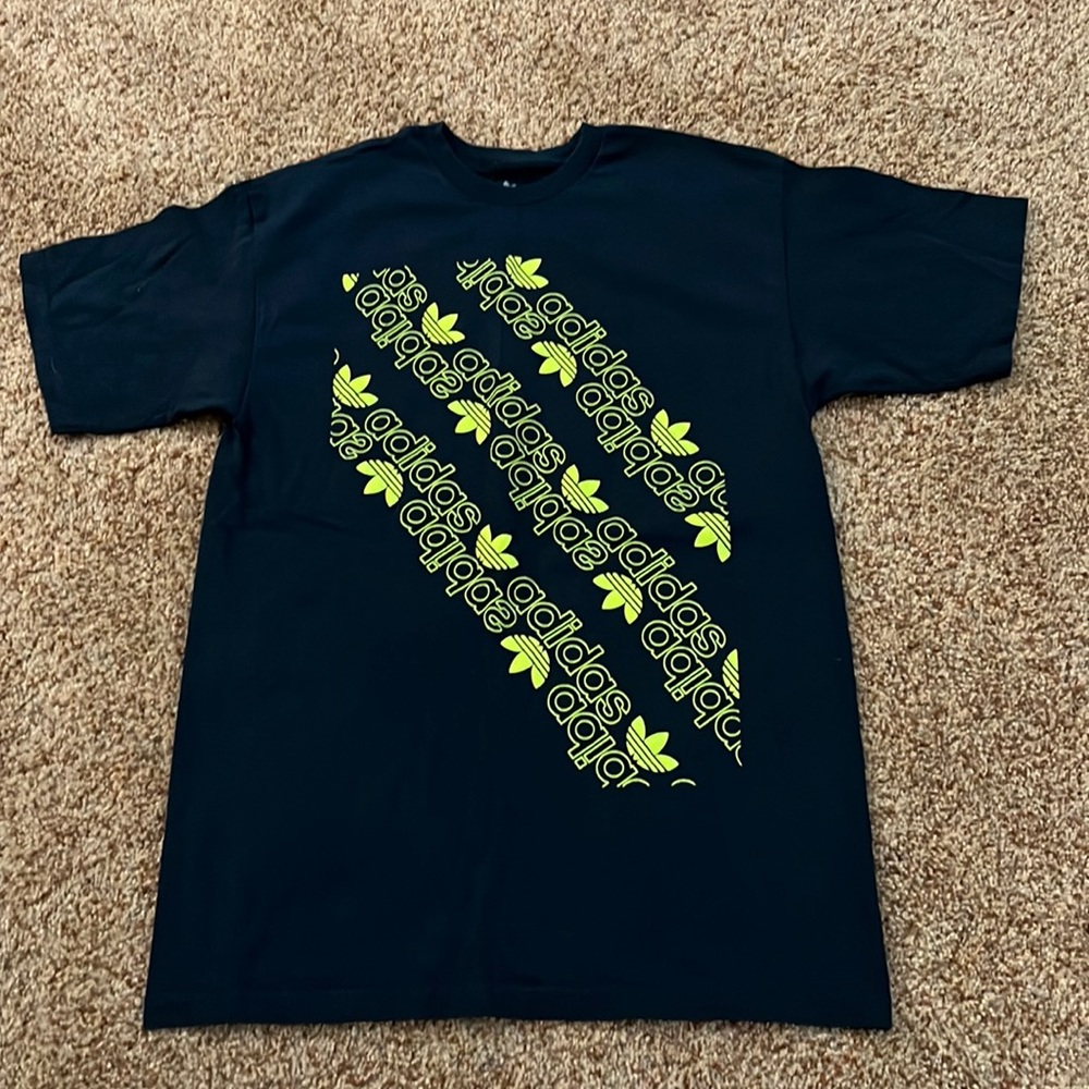 Adidas T-shirt, Navy/green, M